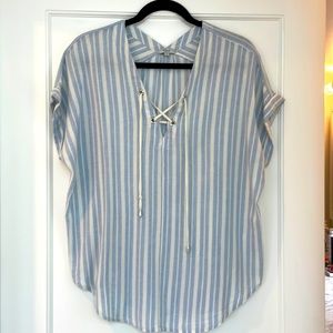 Rails cap sleeve striped top. Size M.